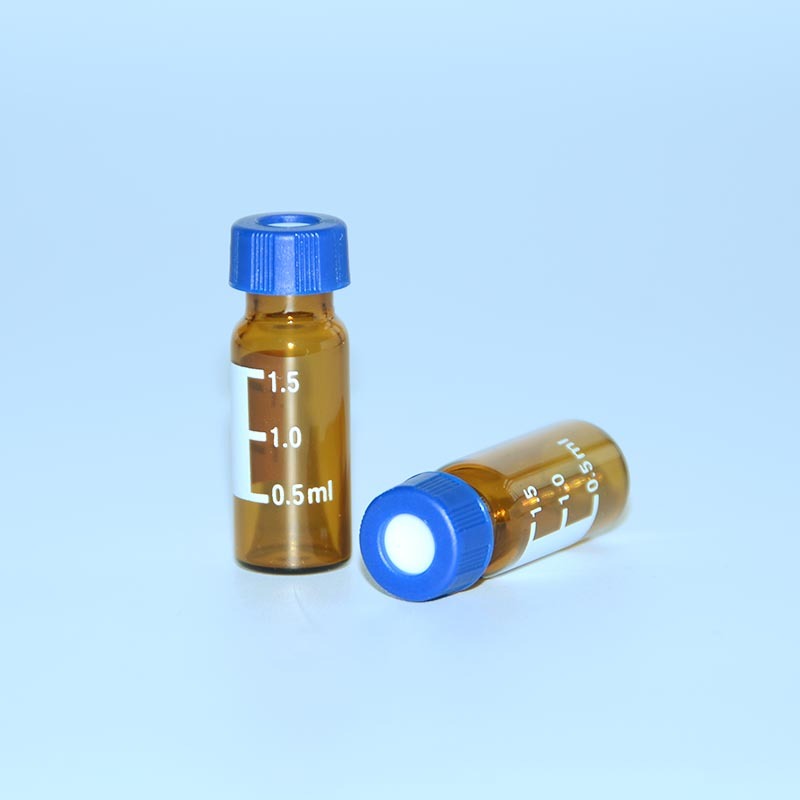 Wide Opening 2ml Graduated Glass Sample Vials Amber Vials